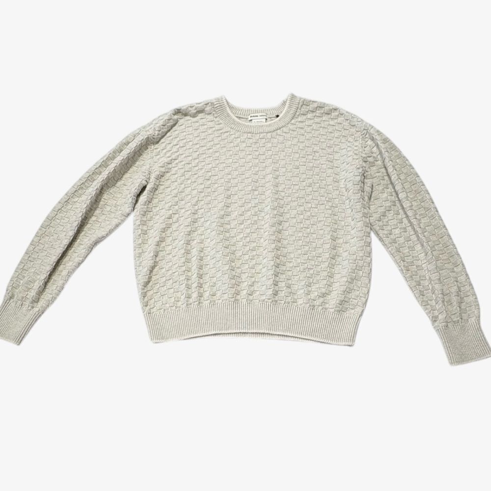 Prana Crewneck Sweater Women’s XL Organic Cotton Wool Blend Oatmeal Gray/Tan